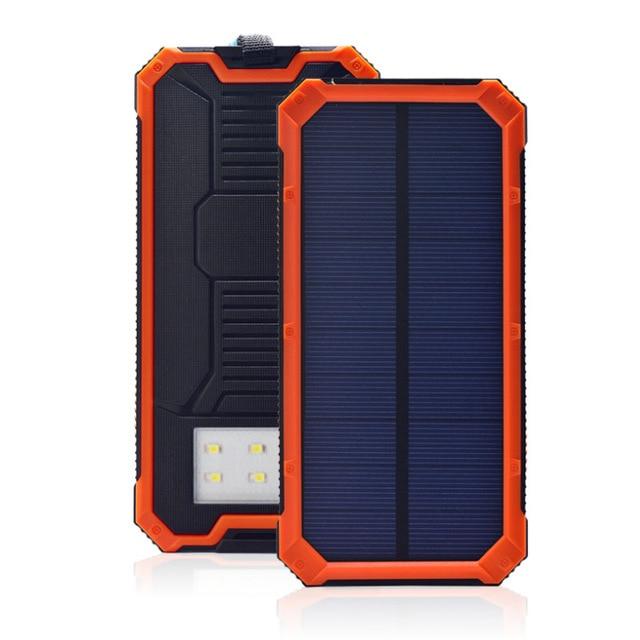 Solar battery charger 15000mah Portable power bank External LED Lighting Outdoor external mobile - jnpworldwide