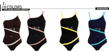 Load image into Gallery viewer, Sexy One Shoulder One Piece Swimsuit Mesh Patchwork Swimwear Bodysuit Bathing Suit Women Swimsuit - jnpworldwide