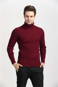 Winter Thick Warm Sweater Men Turtleneck Slim Fit Style Classic Wool Knitwear Clothes soft coat hook - jnpworldwide