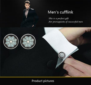 Jewelry Golden Crystal Ball Cufflink Buttons designer High Quality shirt mens Tie solid men real new - jnpworldwide