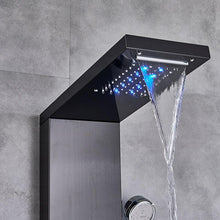 Load image into Gallery viewer, Luxury Brushed Bathroom Hand Shower Faucet LED Bathtub Mixer Tap Temperature spray Nozzle Sprinkler - jnpworldwide