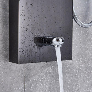 Luxury Brushed Bathroom Hand Shower Faucet LED Bathtub Mixer Tap Temperature spray Nozzle Sprinkler - jnpworldwide