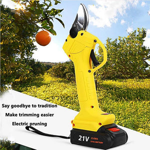 Fruit Tree Pruning Shears Electric Grafting Tool Scissor Battery Rechargeable Cutting Garden Farming - jnpworldwide