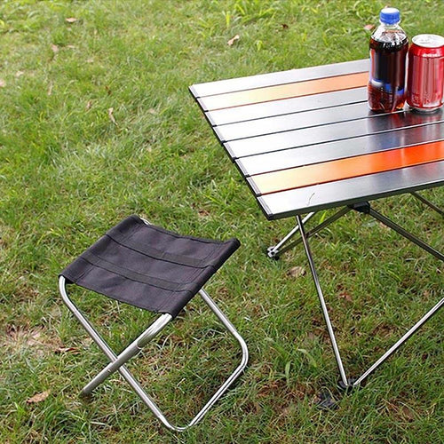 Folding Chair Stools Mini Seat Aluminum Alloy Portable for Outdoor Camping Fishing Picnic Beach - jnpworldwide