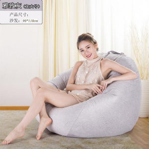 Large Bean Bag Sofa Chairs Cover Lazy Cover No Filler Suede Loungers Ottoman Living Room Furnitures - jnpworldwide