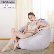 Load image into Gallery viewer, Large Bean Bag Sofa Chairs Cover Lazy Cover No Filler Suede Loungers Ottoman Living Room Furnitures - jnpworldwide