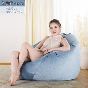 Large Bean Bag Sofa Chairs Cover Lazy Cover No Filler Suede Loungers Ottoman Living Room Furnitures - jnpworldwide