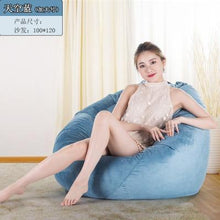 Load image into Gallery viewer, Large Bean Bag Sofa Chairs Cover Lazy Cover No Filler Suede Loungers Ottoman Living Room Furnitures - jnpworldwide