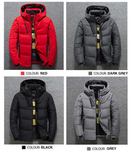 Load image into Gallery viewer, Winter Jacket Men Thermal Thick Coat Snow Red Black Parka Male Warm Outwear Fashion Long Sleeve flat - jnpworldwide