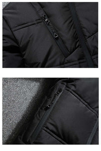 Winter Jacket Men Thermal Thick Coat Snow Red Black Parka Male Warm Outwear Fashion Long Sleeve flat - jnpworldwide