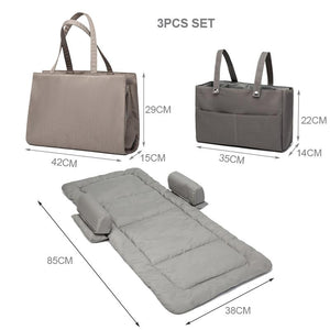 3pcs Set Baby Diaper Bag Infant Foldable Crib Travel Bed Portable Cradle Nest Mattress Totes Mommy - jnpworldwide