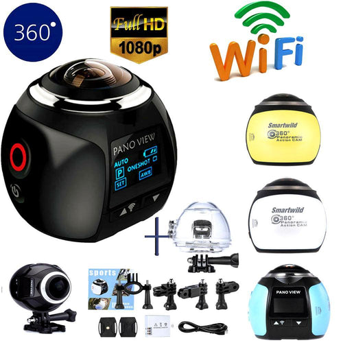 Camera digital 360 Panoramic Ultra HD 4K Wifi Portable Camcorder Waterproof Driving VR Sport Camera - jnpworldwide