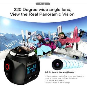 Camera digital 360 Panoramic Ultra HD 4K Wifi Portable Camcorder Waterproof Driving VR Sport Camera - jnpworldwide