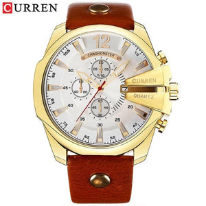 Watches Design Quartz Wrist Watch Genuine Leather Strap Male Clock Men Luxury Fashion Casual Sports - jnpworldwide