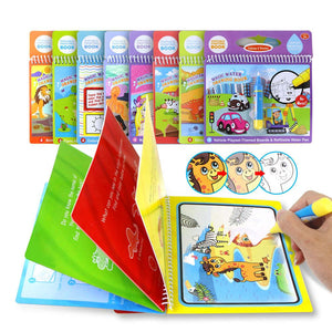 8 styles Magic Water Drawing Book Coloring Doodle Magic Pen Toys early education Kids Birthday Gift - jnpworldwide