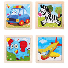 Load image into Gallery viewer, Intelligence Kids Toy Wooden 3D Puzzle Jigsaw Children Baby Cartoon Animal Puzzles Educational Learn - jnpworldwide