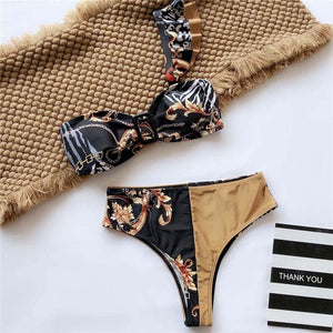 Brazilian Sexy Women High Waist Bikini Swimsuit Swimwear Female Thong Set Bathing Suit women body - jnpworldwide