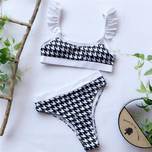 Brazilian Sexy Women High Waist Bikini Swimsuit Swimwear Female Thong Set Bathing Suit women body - jnpworldwide