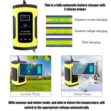 Load image into Gallery viewer, Rechargeable battery Car 18650 batteries 3 flashlight Fast Power	Wet Dry Lead Digital LCD Display v - jnpworldwide