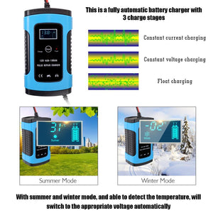 Rechargeable battery Car 18650 batteries 3 flashlight Fast Power	Wet Dry Lead Digital LCD Display v - jnpworldwide