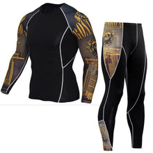 Load image into Gallery viewer, Men Thermal Underwear Long Sleeve Fitness Tights Sportswear Compression Elastic Track Running Wear a - jnpworldwide