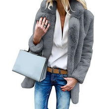 Load image into Gallery viewer, Slim Coat Outwear Fluffy Long Sleeve Artificial Fur Jacket Female Casual  Warm Winter Women Ladies - jnpworldwide