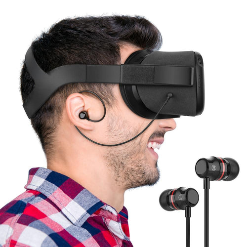 Product design Stereo Earbuds Earphone KIWI VR Headset Black play headset ear mic mini Oculus Quest - jnpworldwide