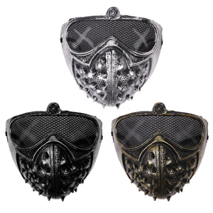 Cosplay Masks Cool Steampunk Rivet Half Face Mask Props Masquerade Halloween Costume Party clubs new - jnpworldwide