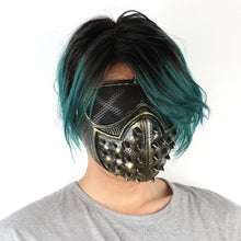 Load image into Gallery viewer, Cosplay Masks Cool Steampunk Rivet Half Face Mask Props Masquerade Halloween Costume Party clubs new - jnpworldwide