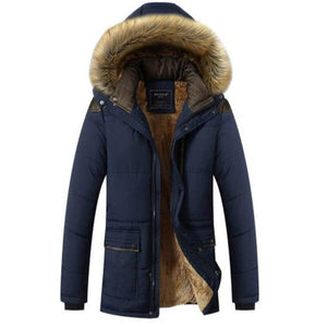 Mens Winter Desinger Thick Coats Hooded Long Sleeve Solid Color Warm Style Homme Clothing Fashion Style Casual Apparel - jnpworldwide