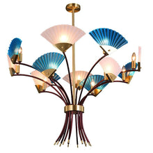 Load image into Gallery viewer, modern Light Designer Fan-shaped Glass Pendant rope Living Room Dining Bedroom Bar strip tube color - jnpworldwide