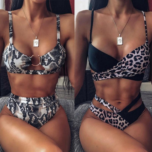 Brazilian Sexy Women High Waist Bikini Swimsuit Swimwear Female Thong Set Bathing Suit women body - jnpworldwide