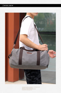Handbag Fashion Casual Men Bag Outdoor Travel Women Canvas purse leather Luggage Shoulder messenger - jnpworldwide