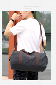 Handbag Fashion Casual Men Bag Outdoor Travel Women Canvas purse leather Luggage Shoulder messenger - jnpworldwide