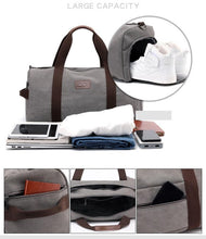 Load image into Gallery viewer, Handbag Fashion Casual Men Bag Outdoor Travel Women Canvas purse leather Luggage Shoulder messenger - jnpworldwide