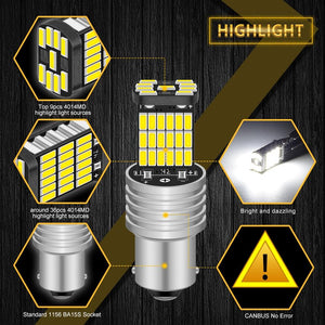 2 pcs LED Bulbs Car Lights Turn Signal Reverse Brake 12V Automobiles Lamp for Skoda vehicle repair - jnpworldwide