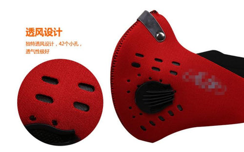 Activated carbon mask air valve Windproof warm dust proof Anti fog Mountain bike air valve riding us - jnpworldwide