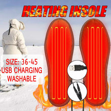 Load image into Gallery viewer, Heating Foot Pads USB Recharge Electric Heated Insoles Shoes Winter Warmer Boots Charge Heater new - jnpworldwide