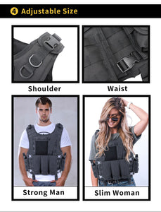 Molle Airsoft Vest Tactical Plate Carrier Swat Fishing Hunting Military Army Armor Police Waistcoat - jnpworldwide