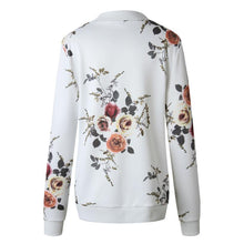 Load image into Gallery viewer, Jackets Bomber Outerwear Coats Women Ladies Retro Floral Zipper Up Bomber Casual Jacket vest warm - jnpworldwide