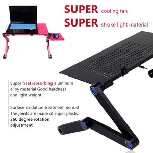 Table Stand Notebook Table Desk Stand Mouse Pad Tray PC Laptop Folding sofa Bed Aluminum Adjustable - jnpworldwide