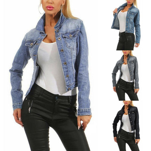 Jean Jackets Fashion Korean Streetwear Faded Wash Jeans Ladies Casual Denim Warm Winter Women Ladies - jnpworldwide