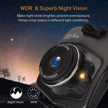 Load image into Gallery viewer, Camera Car Video Recorder Dash HD Night Vision Registrator sensor digital lens body kit zoom black - jnpworldwide