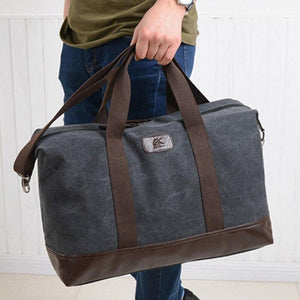 Handbag Fashion Casual Large Capacity Men Bag Weekend Outdoor Travel Women Canvas purse leather - jnpworldwide