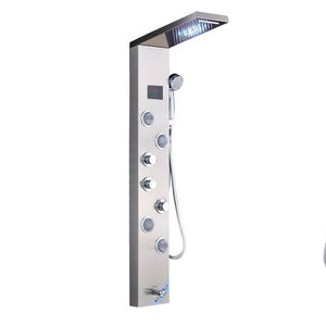 Luxury Brushed Bathroom Hand Shower Faucet LED Bathtub Mixer Tap Temperature spray Nozzle Sprinkler - jnpworldwide