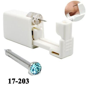 Disposable Safe Sterile Piercing Unit Gem Nose axle Piercing Gun Tool Kit Earring Stud Body Jewelry - jnpworldwide