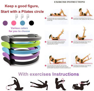 Yoga Circle Pilates Sport Magic Ring Women Fitness Kinetic Resistance Gym Workout Athletic fit frame - jnpworldwide