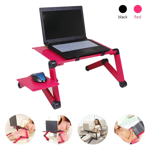 Table Stand Notebook Table Desk Stand Mouse Pad Tray PC Laptop Folding sofa Bed Aluminum Adjustable - jnpworldwide