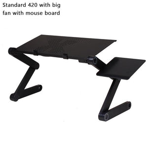 Table Stand Notebook Table Desk Stand Mouse Pad Tray PC Laptop Folding sofa Bed Aluminum Adjustable - jnpworldwide