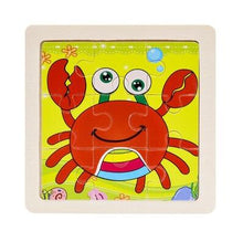 Load image into Gallery viewer, Intelligence Kids Toy Wooden 3D Puzzle Jigsaw Children Baby Cartoon Animal Puzzles Educational Learn - jnpworldwide